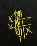 Oversize Marškinėliai tic-tac-toe yellow