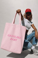 Siuvinėtas medvilninis krepšys   „GASOLINA BABY“